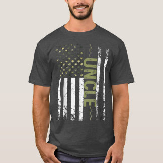 Mannen Koel Oom-Amerikaanse Patriottische Vlag Vla T-shirt