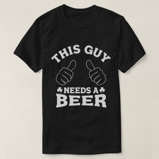 Mannen koele vormgeving Deze man heeft een biermer T-shirt (Design voorkant)