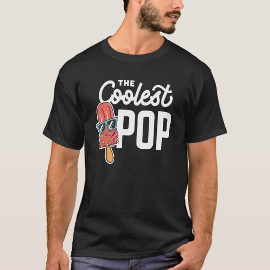 Mannen koelste Pop Beste vader ooit koel vaderdag  T-shirt (Voorkant)