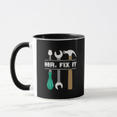 Mannen koffie Mok de heer Fix IT Tools (Links)