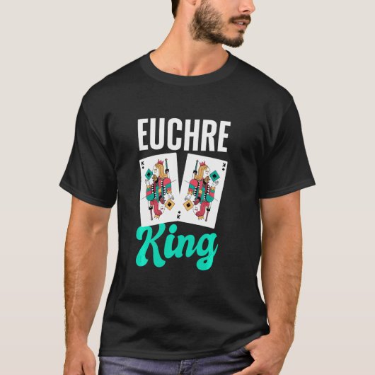 Mannen koning Euchre T-shirt (Voorkant)