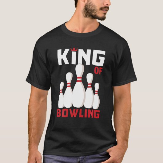 Mannen koning van Bowling Funny Bowler T-shirt (Voorkant)