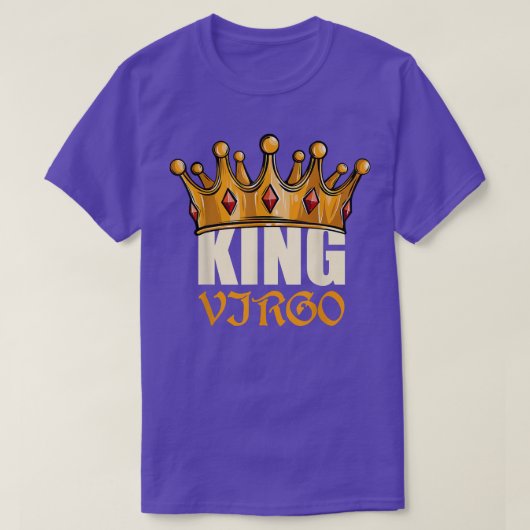 Mannen koning Virgo dierentuin Birthday Horoscope  T-shirt (Design voorkant)