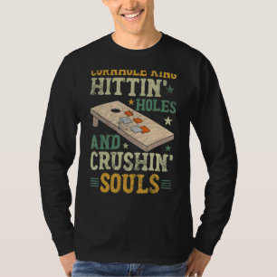 Mannen koninklijke koninklijke koning Hittin holes T-shirt