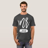 Mannen koppels bijpassende meneer en mevrouw Est 2 T-shirt (Voorkant volledig)