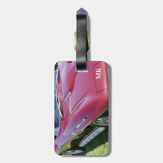 Mannen Koude Koude Kar Reizen Bagagelabel (Achterkant verticaal)