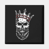 Mannen kroonschedel Mode Tattoo Magneet (Voorkant)