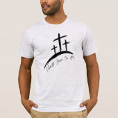Mannen Kruis en schrift T-shirt (Voorkant)
