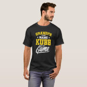 Mannen Kubb opa Kubb is mijn game Kubb speler T-shirt (Voorkant volledig)