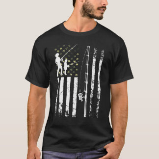 Mannen kuil Vist Amerikaanse Camouflage Vis T-shirt