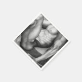 Mannen kunstpapier voor mannetjeskolen servet (Hoek)