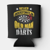 Mannen kunstspeler onderschat nooit een oud Man Wh Blikjeskoeler (Achterkant)