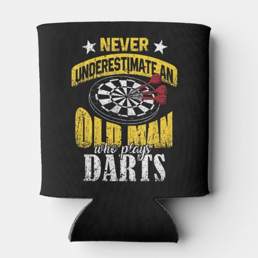 Mannen kunstspeler onderschat nooit een oud Man Wh Blikjeskoeler (Achterkant)