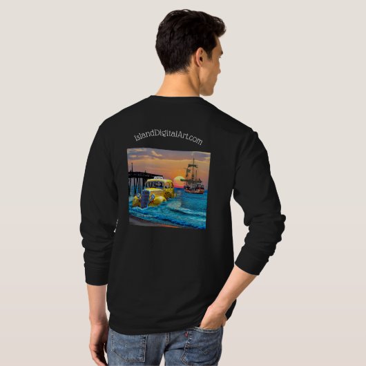 Mannen L/S T-shirt met afbeelding IslandDigitalArt (Achterkant volledig)