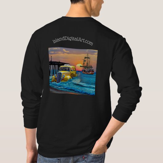 Mannen L/S T-shirt met afbeelding IslandDigitalArt (Achterkant)