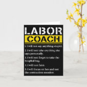 Mannen Labour-coach verwacht papa-regels Kaart (Gele Bloem)