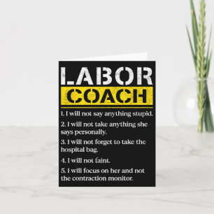 Mannen Labour-coach verwacht papa-regels Kaart
