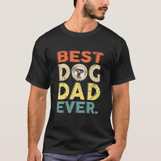 Mannen labrador Best Dog Dad Day T-shirt (Voorkant)