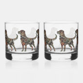 Mannen Labrador Keepsake Box Sieraden Doos Whisky Glas (Voorkant)