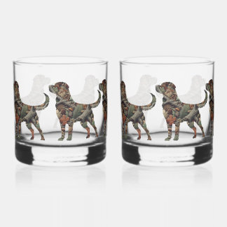 Mannen Labrador Keepsake Box Sieraden Doos Whisky Glas