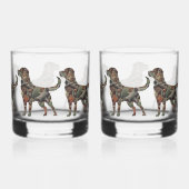 Mannen Labrador Keepsake Box Sieraden Doos Whisky Glas (Achterkant)