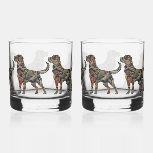 Mannen Labrador Keepsake Box Sieraden Doos Whisky Glas (Achterkant)