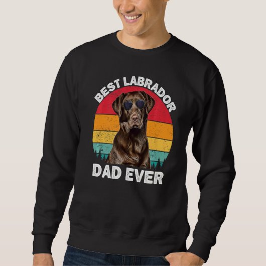 Mannen labrador papa bruine chocolade lab trui (Voorkant)
