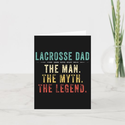 Mannen Lacrosse Vader Vaderdag Cadeau Lacrosse Man Kaart (Voorkant)