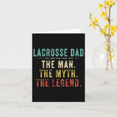Mannen Lacrosse Vader Vaderdag Cadeau Lacrosse Man Kaart (Gele Bloem)