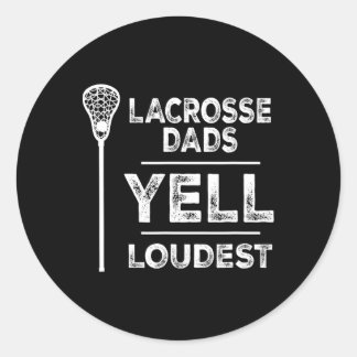 Mannen Lacrosse Vader Vaders Dag Sportcadeau T-shi Ronde Sticker