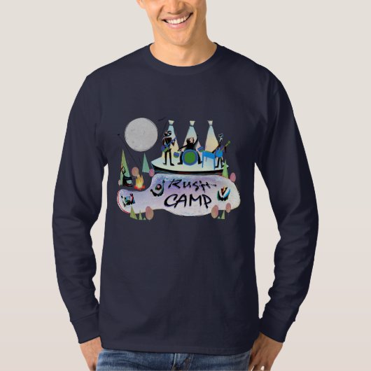 Mannen Lange basishoes T-Shirt Navy RushCamp! 19 (Voorkant)