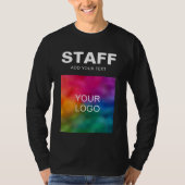 Mannen lange hoes Personeel Voeg hier uw Logo toe T-shirt (Voorkant)