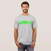 Mannen lange hoes Raglan Basic T-Shirt w/Agenda-21 (Voorkant volledig)