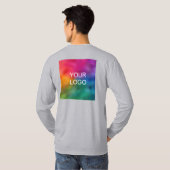 Mannen lange hoes TShirt toevoegen Logo bedrijf (Achterkant volledig)