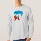 Mannen lange mouw "Ik ben een lil chili" T-shirt (Voorkant)