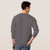 Mannen Lange Mouw Smoke Grey Sjabloon Modern Trend T-shirt (Achterkant volledig)