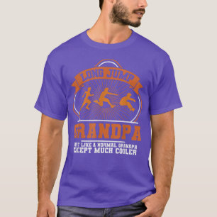 Mannen lange sprinkhaan opa Triple Jumper Grandpa  T-shirt