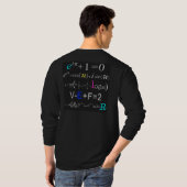 Mannen lange Wiskunde T-ShirtP: Euler's formule T-shirt (Achterkant volledig)