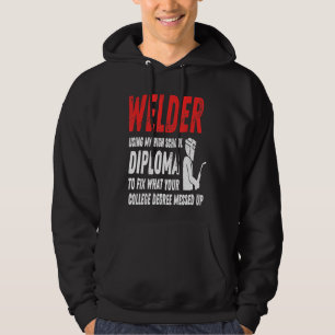 Mannen lasser grappig Gezegde laspen geschenk qwos Hoodie