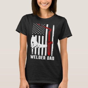 Mannen lasser papa lassen fakkel patriottische ame t-shirt