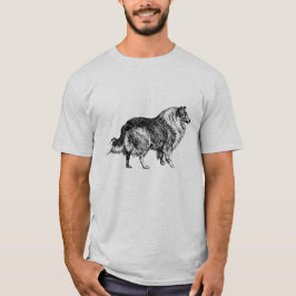 Mannen Lassie Collie Dog T-shirt