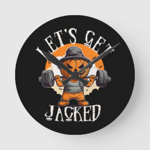 Mannen Laten we Jacken Pomp Jack-O-Lantern Grappig Ronde Klok
