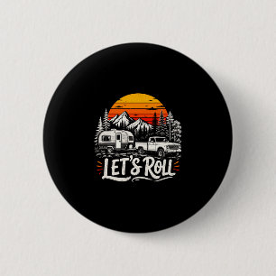 Mannen laten we rollen pick-up truck camper bergen ronde button 5,7 cm