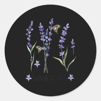 mannen lavendel plant vlinderkruid paarse bloem ronde sticker
