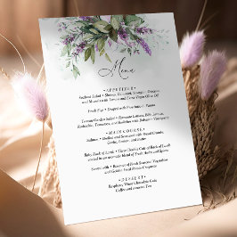 Mannen Lavender Greenery Script Weddenschap Informatiekaartje