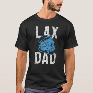 Mannen laxhelm lacrosse speler laxpap vaders t-shirt
