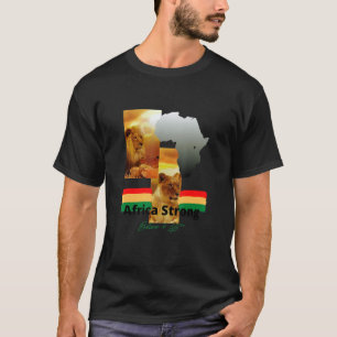 Mannen leeuw van Judah Africa Strong Believer 4 Li T-shirt