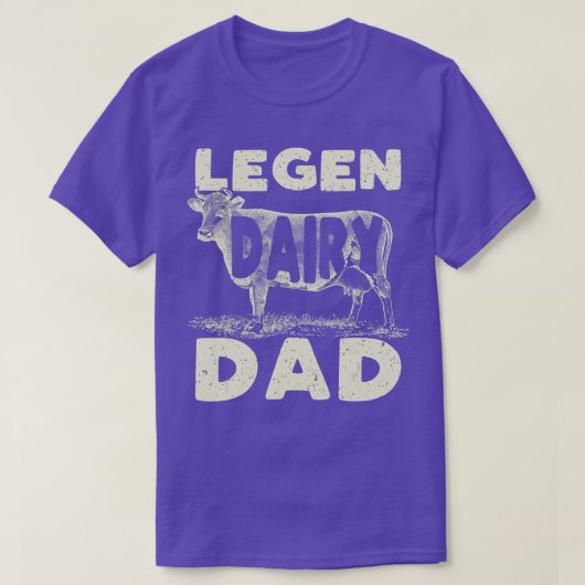 Mannen Legen Dairy Pap Koe Farmer Fathers Dag voor T-shirt (Design voorkant)