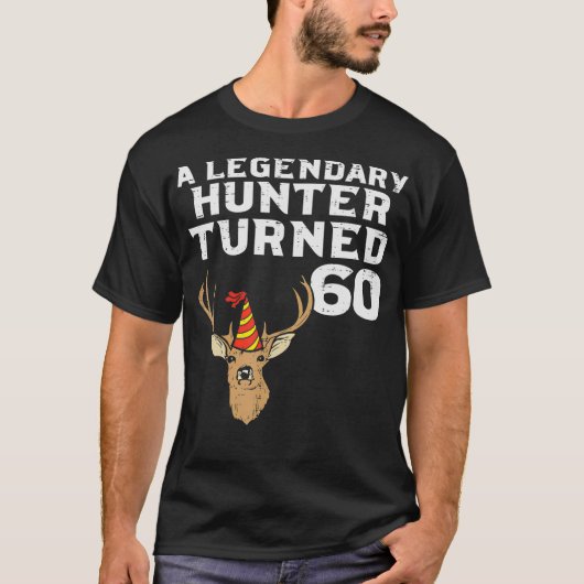 Mannen Legendary Hunter veranderde 60 kool 60e ver T-shirt (Voorkant)