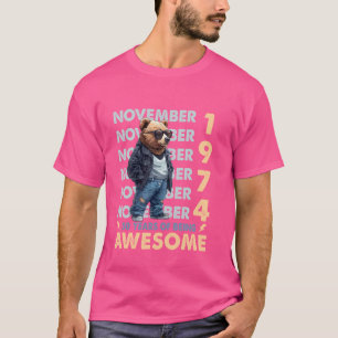 Mannen legende November 1974 50ste verjaardag Beer T-shirt